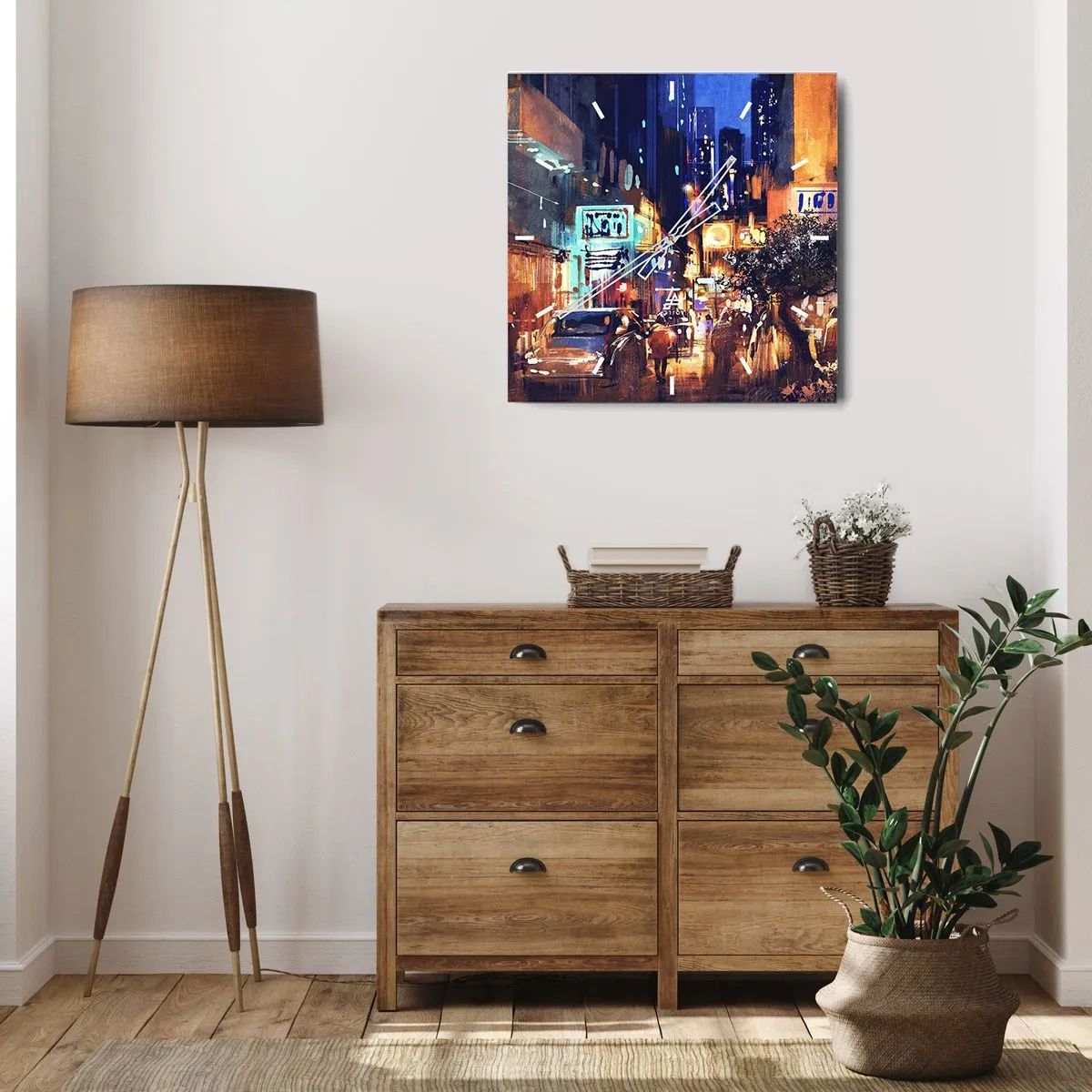 Falióra, Óra - A város nem alszik - 30x30 cm