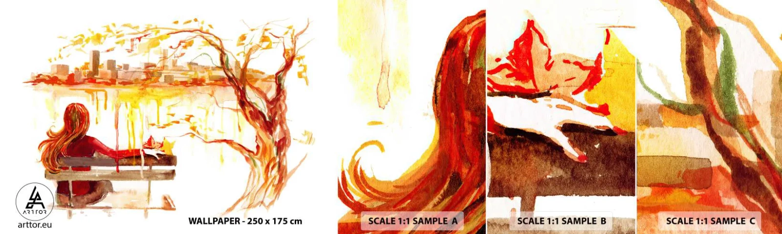 Fotótapéta Minta Standard Eco - Egy pillanatnyi elmélkedés - Tájkép, Város, Építészet - 100x30 cm