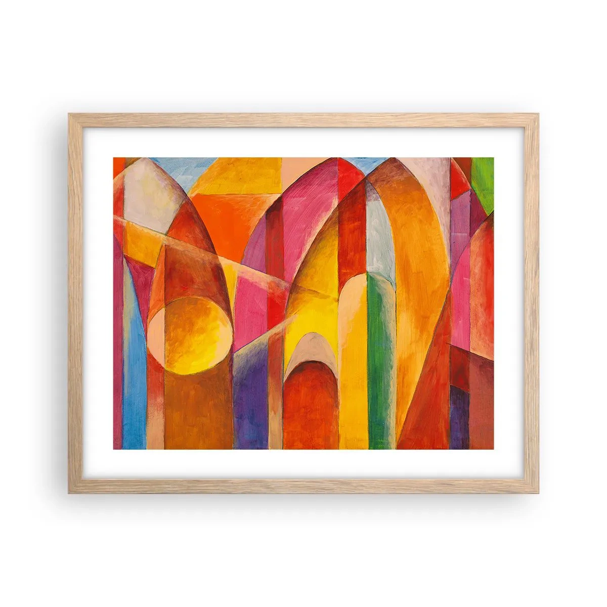 Poszter világos tölgy keretben - A nap katedrálisa - 50x40 cm