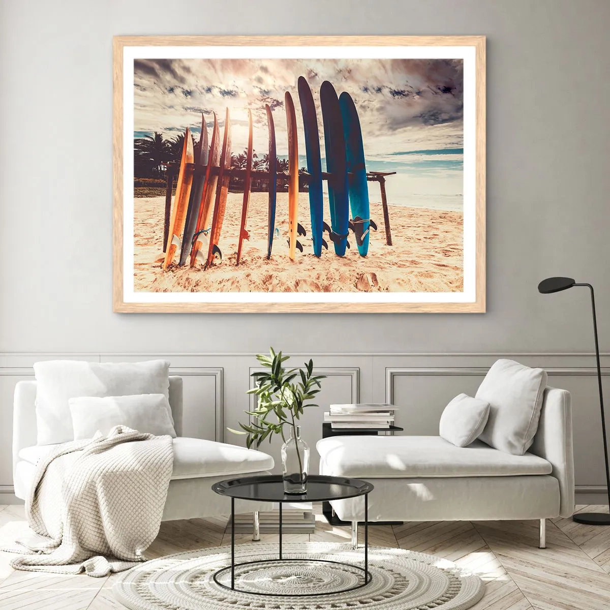 Poszter világos tölgy keretben - Jó éjszakát, holnapig - 100x70 cm