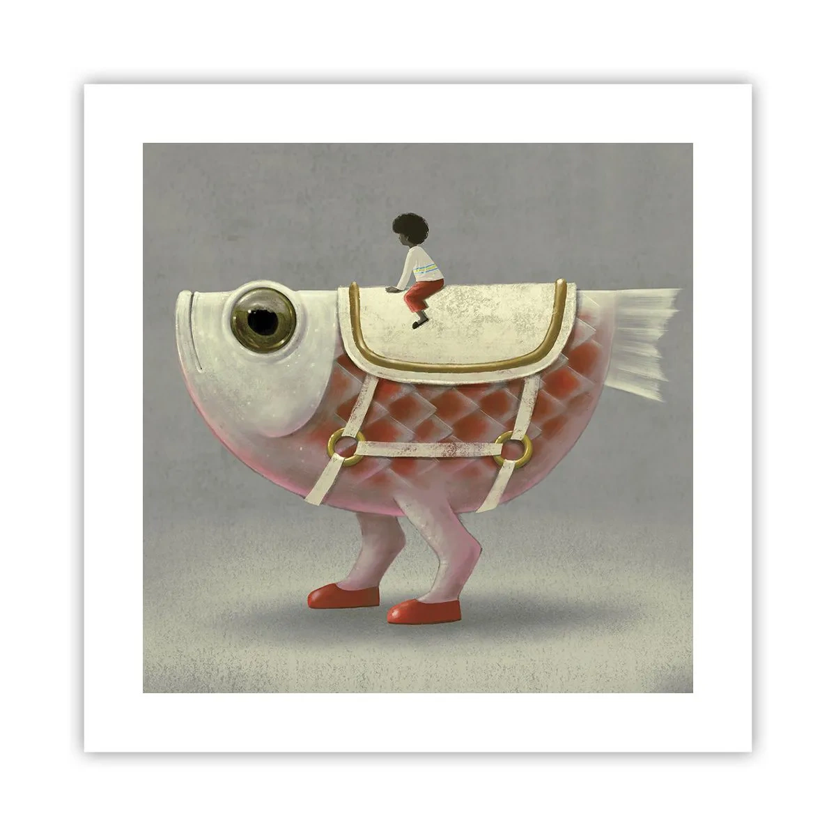 Poszter - A halas lovas - 40x40 cm