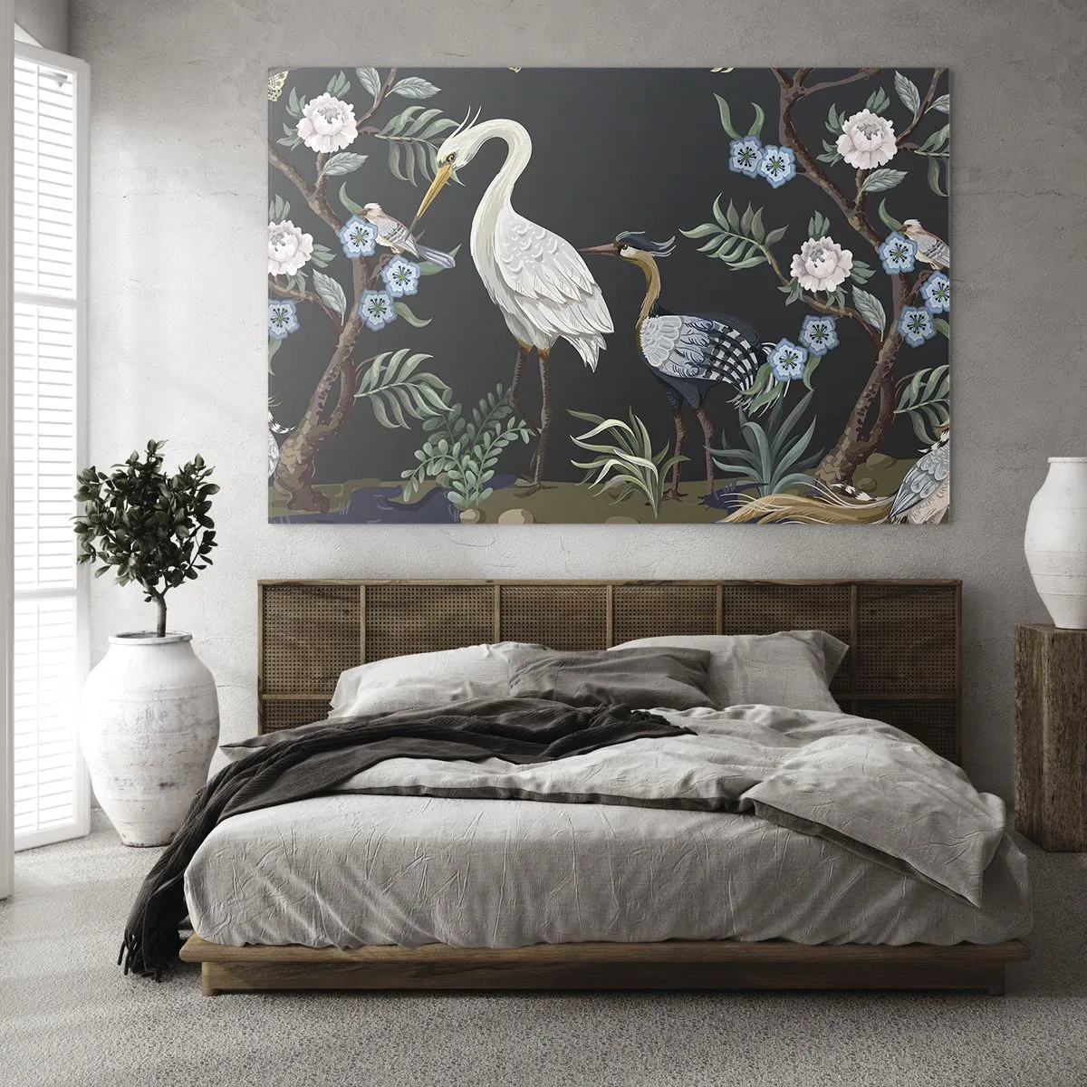 Üveg kép - Madar parádé - 120x80 cm