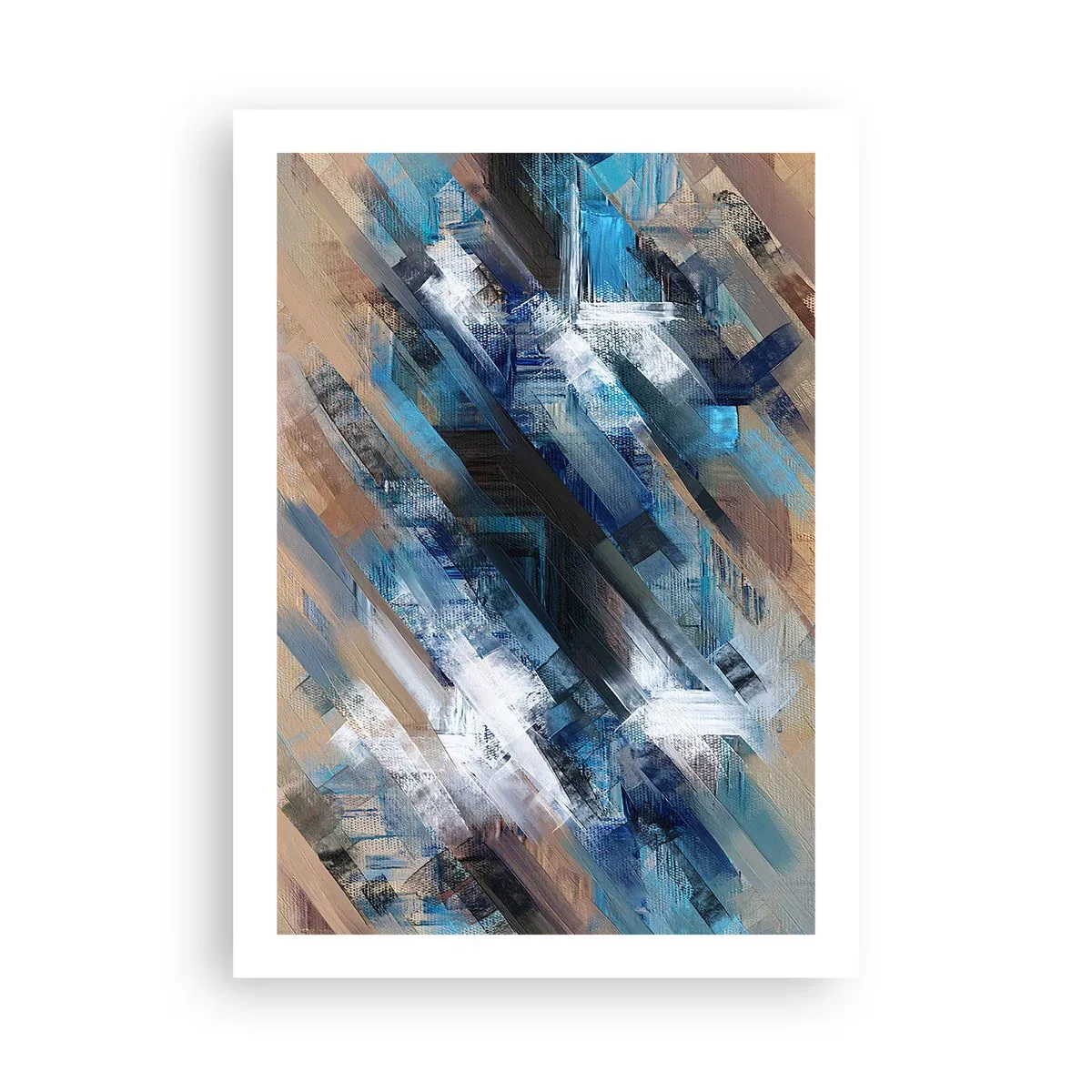 Poszter - Kék ferdén - 50x70 cm