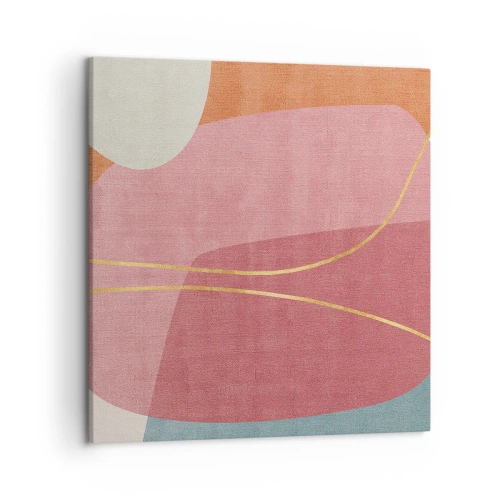 Vászonkép - Pasztell kompozíció aranyszálakkal - 50x50 cm