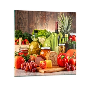 Üveg kép - Füstölt, sült és pácolt - 70x70 cm