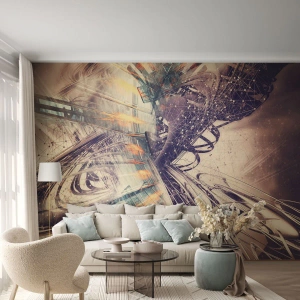 Fotótapéta Premium Canvas - Nagy rohanásban - Absztrakció, Darab, Grafika - 500x350 cm