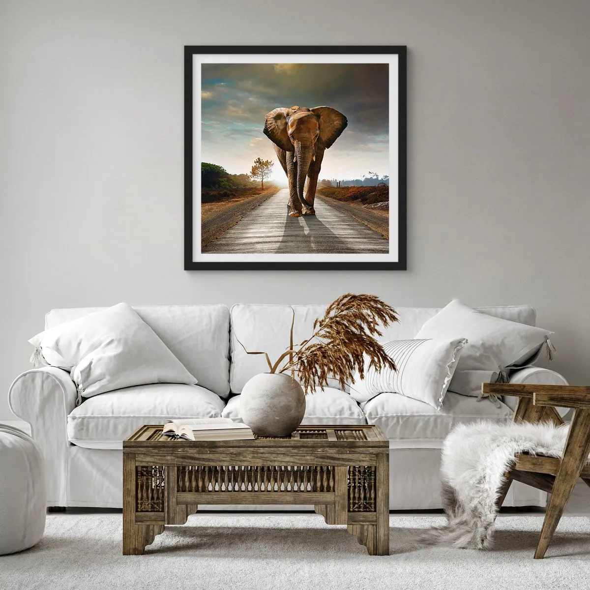 Poszter fehér keretben - És egyáltalán nem porcelánraktárban - 60x60 cm