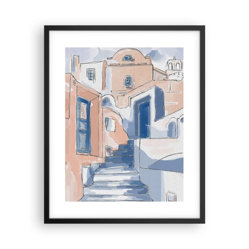 Poszter fehér keretben - Egzotikus város - 40x50 cm