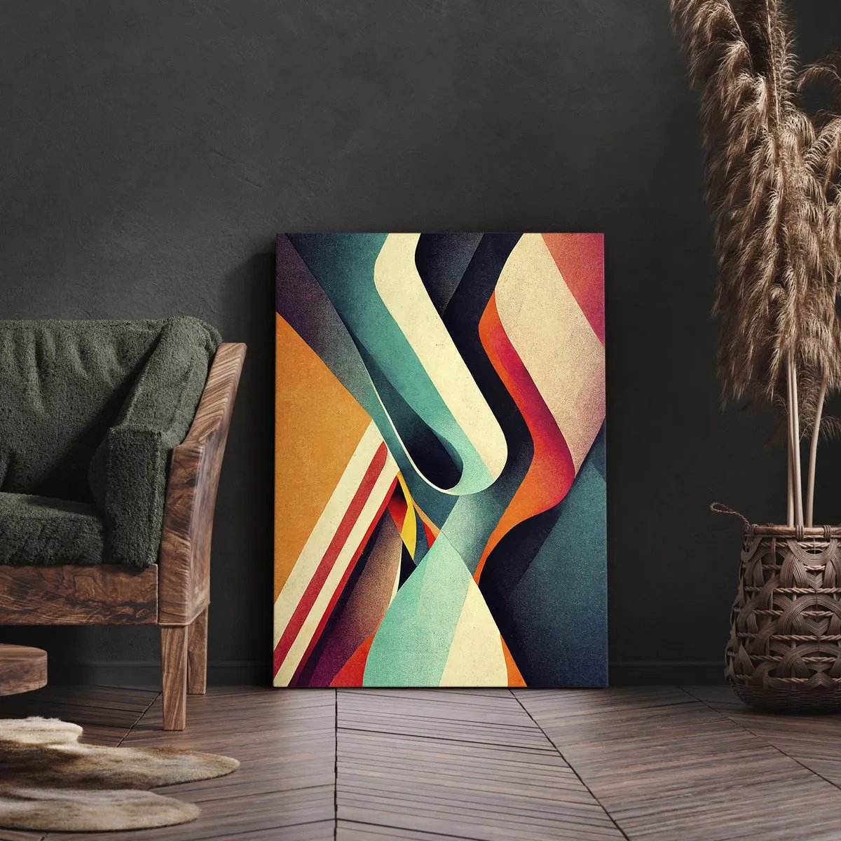 Vászonkép - Intenzív kompozíció - 55x100 cm