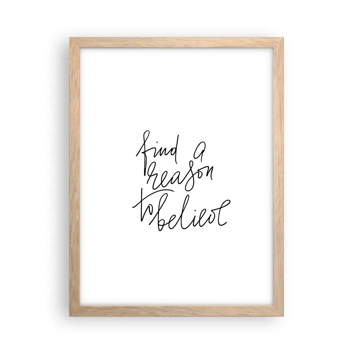 Poszter világos tölgy keretben - Ez lehetséges - 30x40 cm