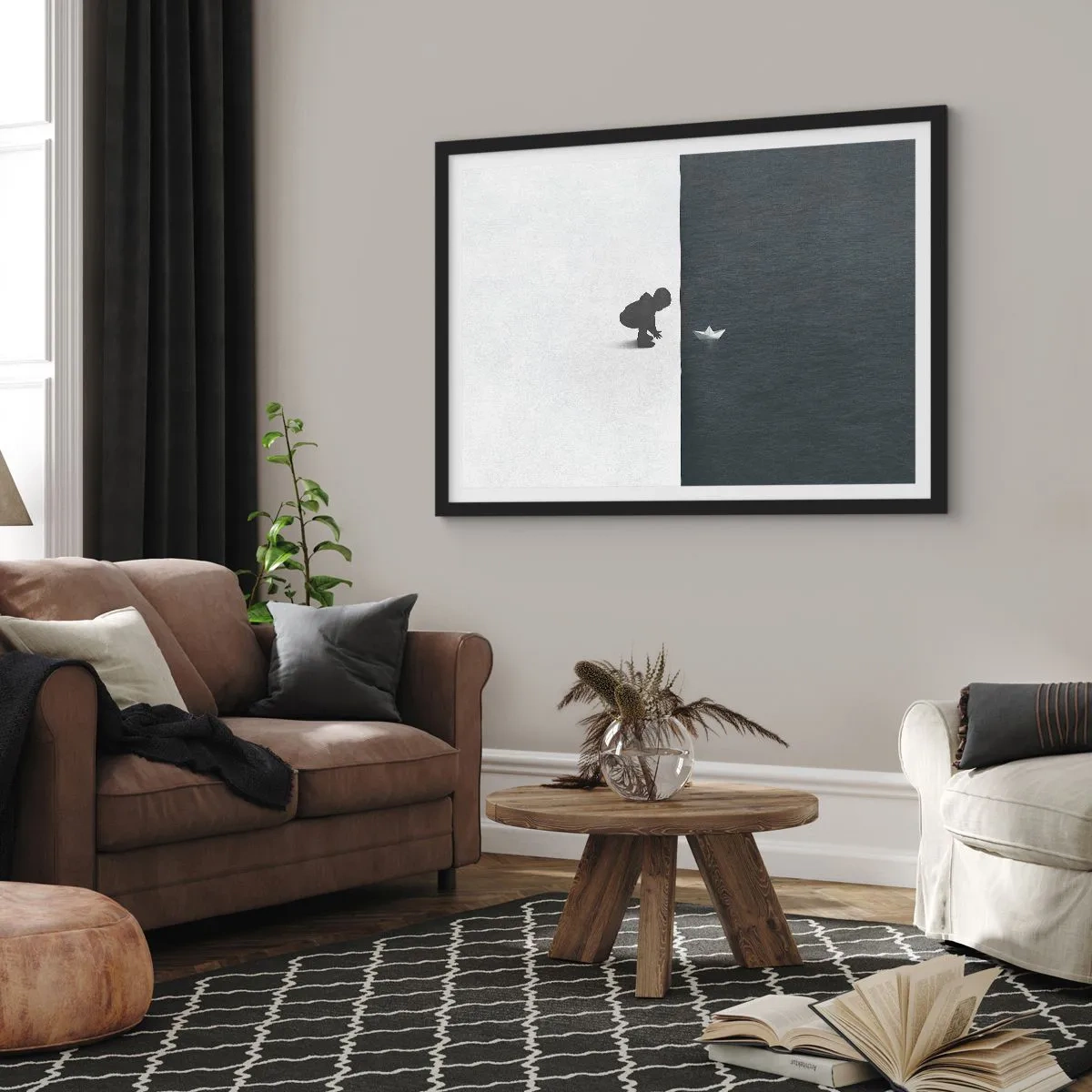 Poszter fehér keretben - Nagy utazás - 70x50 cm