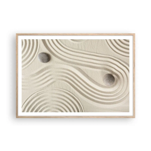 Poszter világos tölgy keretben - A meleg érintése - 100x70 cm