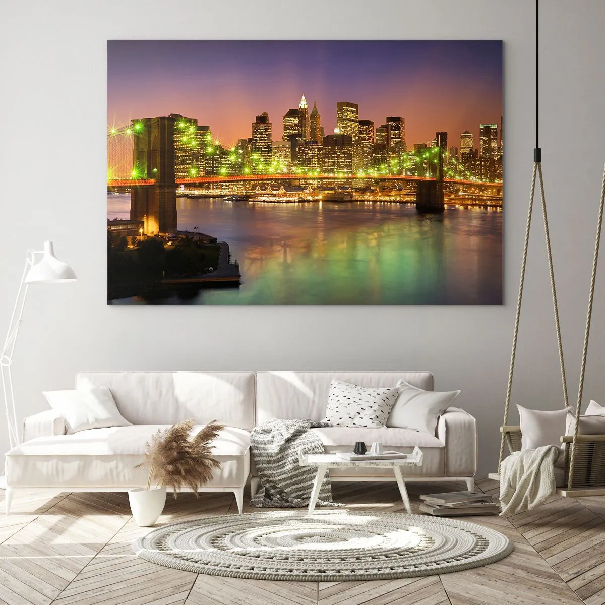 Üveg kép - Itt soha nem alszik el a fény - 100x70 cm