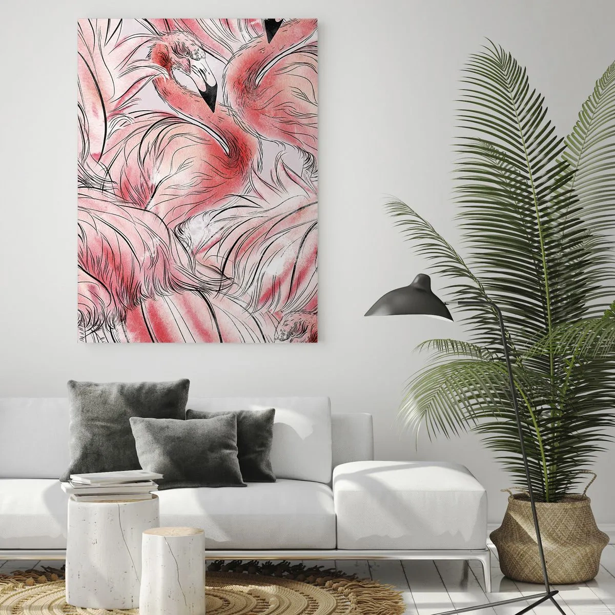 Üveg kép - Madári corps de ballet - 80x120 cm