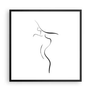 Poszter fehér keretben - Megfoghatatlan, mint egy hullám - 60x60 cm