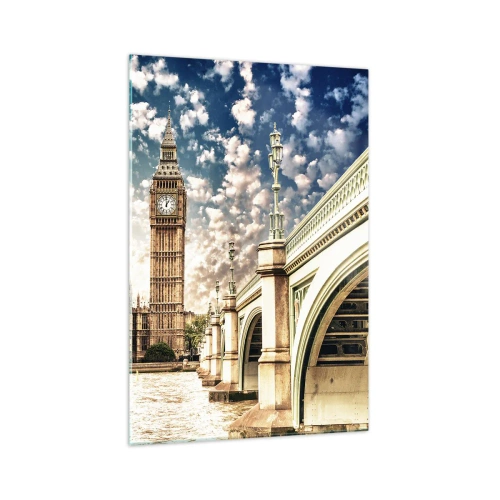 Üveg kép - Tollas felhők a Temze felett - 70x100 cm