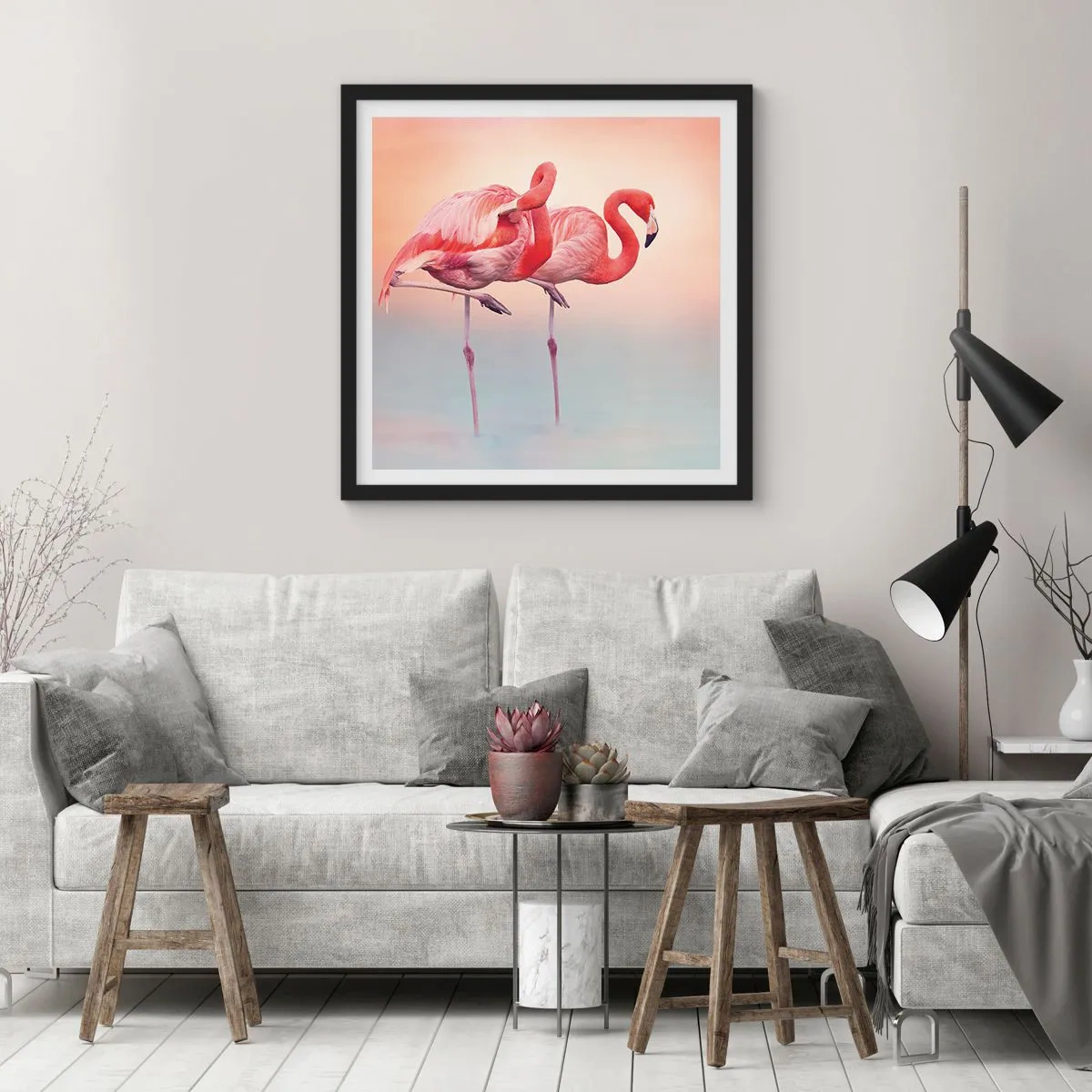 Poszter fehér keretben - A lenyugvó nap színe - 60x60 cm