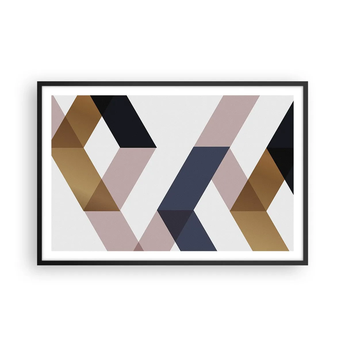Poszter fehér keretben - Síkok és szögek - 91x61 cm