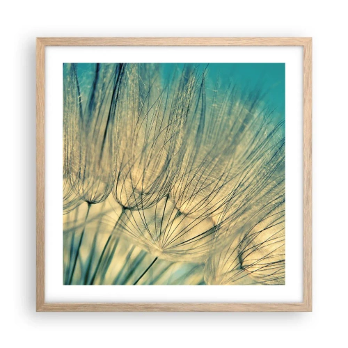 Poszter világos tölgy keretben - A szélre várva - 50x50 cm