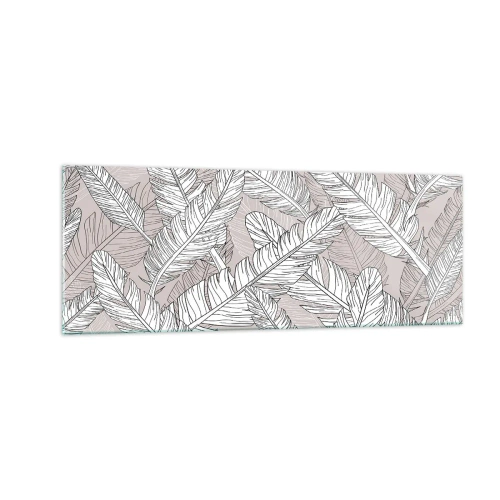 Üveg kép - Tollas kavarodás - 140x50 cm