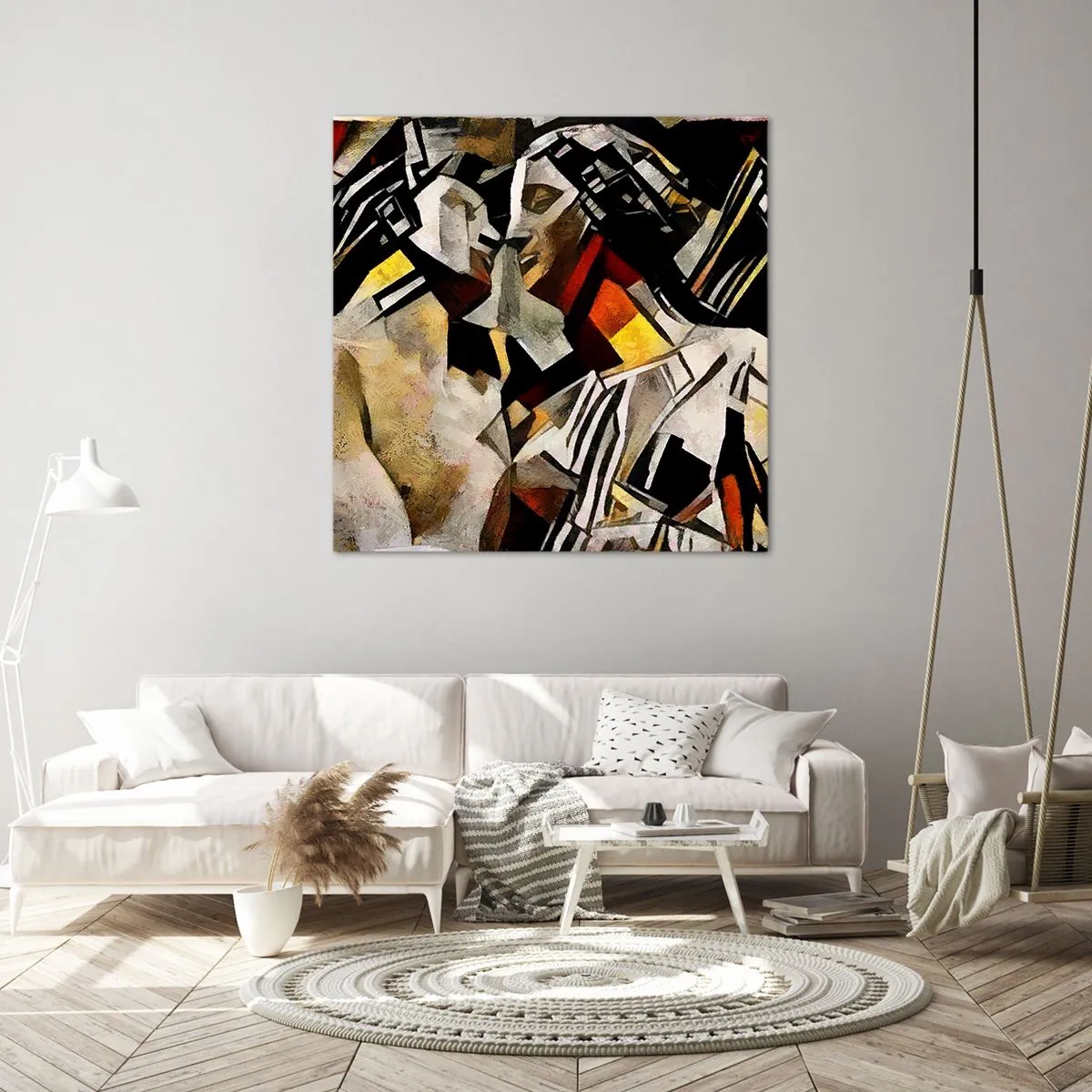 Vászonkép - Szoborszerű csók - 60x60 cm