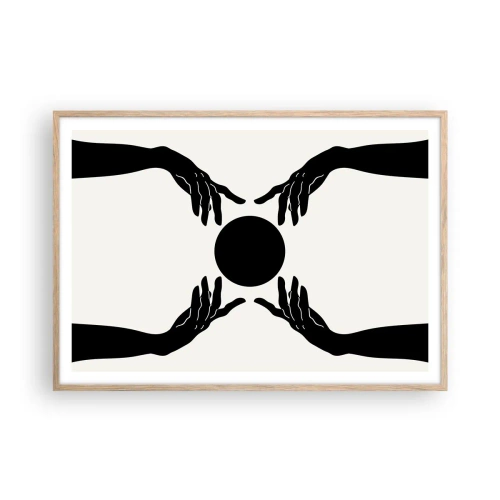 Poszter világos tölgy keretben - Egy titkos jel - 100x70 cm