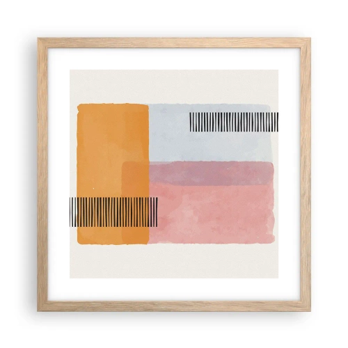 Poszter világos tölgy keretben - Saroktól sarokig - 40x40 cm