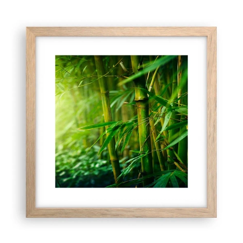 Poszter világos tölgy keretben - Megismerni magát a zöldet - 30x30 cm