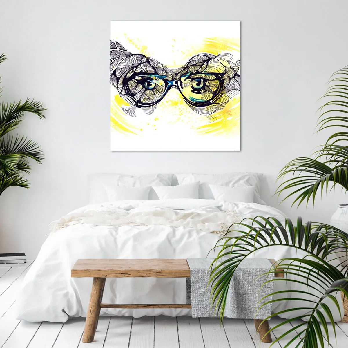 Vászonkép - Kék szemüvegen keresztül - 60x60 cm