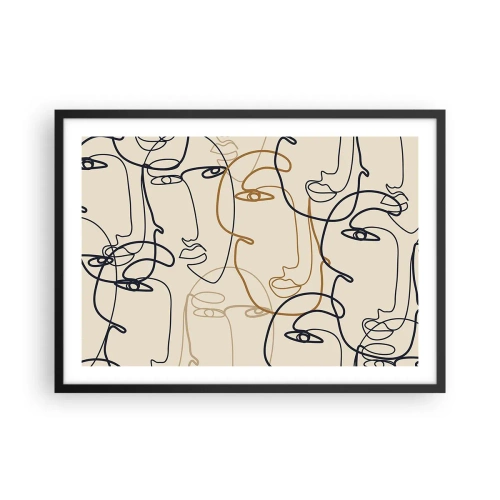 Poszter fehér keretben - Többszörös portré - 70x50 cm