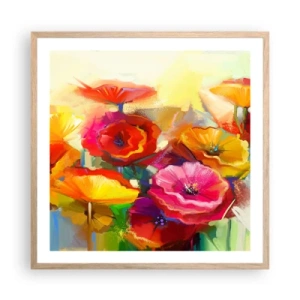 Poszter világos tölgy keretben - Nem csak piros - 60x60 cm