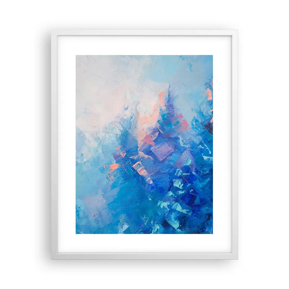 Poszter fekete keretben - Téli absztrakció - 40x50 cm