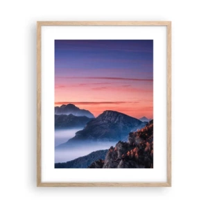 Poszter világos tölgy keretben - A völgyek fölött - 40x50 cm