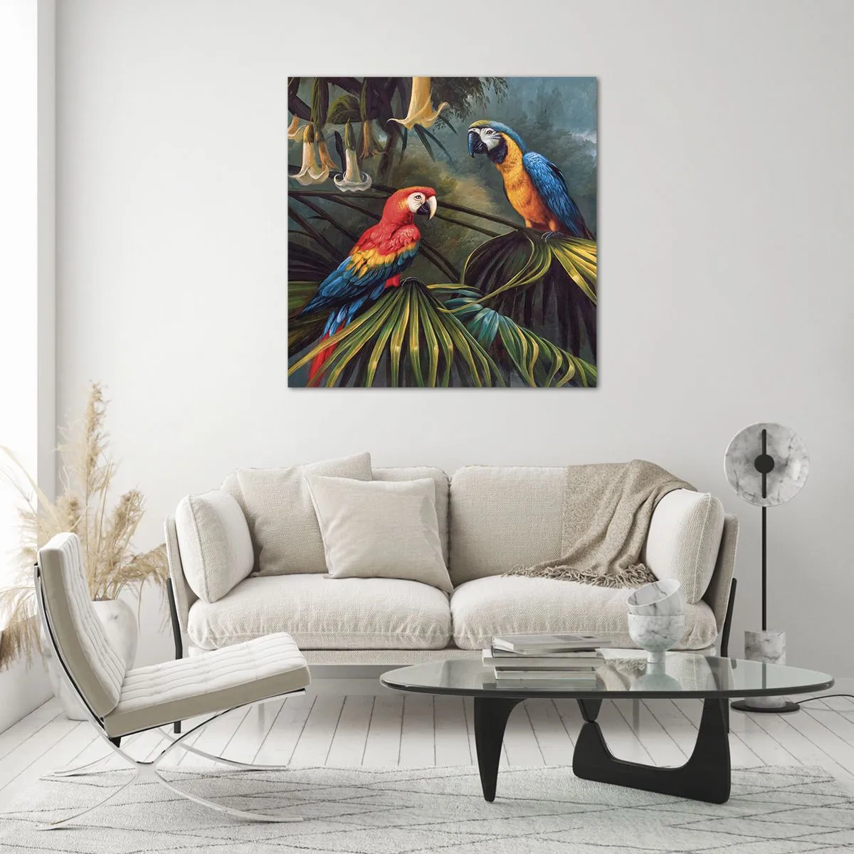 Üveg kép - Romantika a trópusokon - 70x70 cm