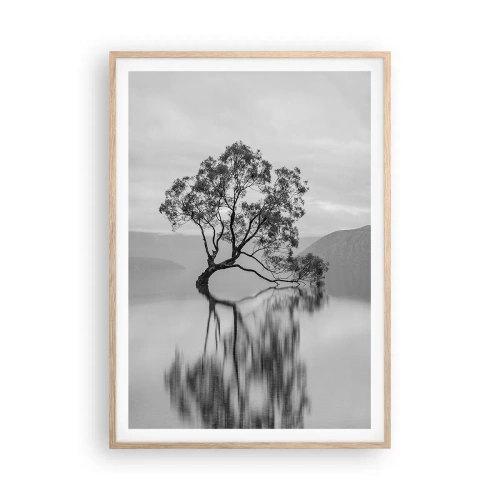 Poszter világos tölgy keretben - Van egy ilyen ország - 70x100 cm