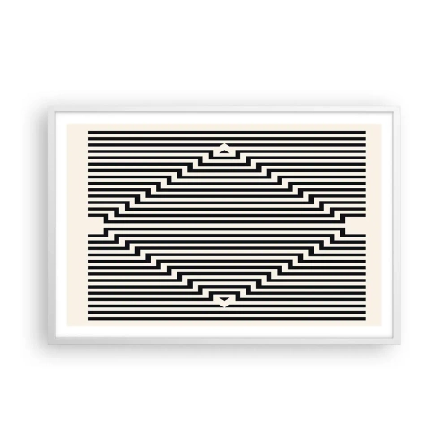 Poszter fekete keretben - Geometrikus illúzió - 91x61 cm
