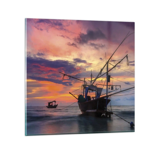 Üveg kép - Egzotikus este - 70x70 cm