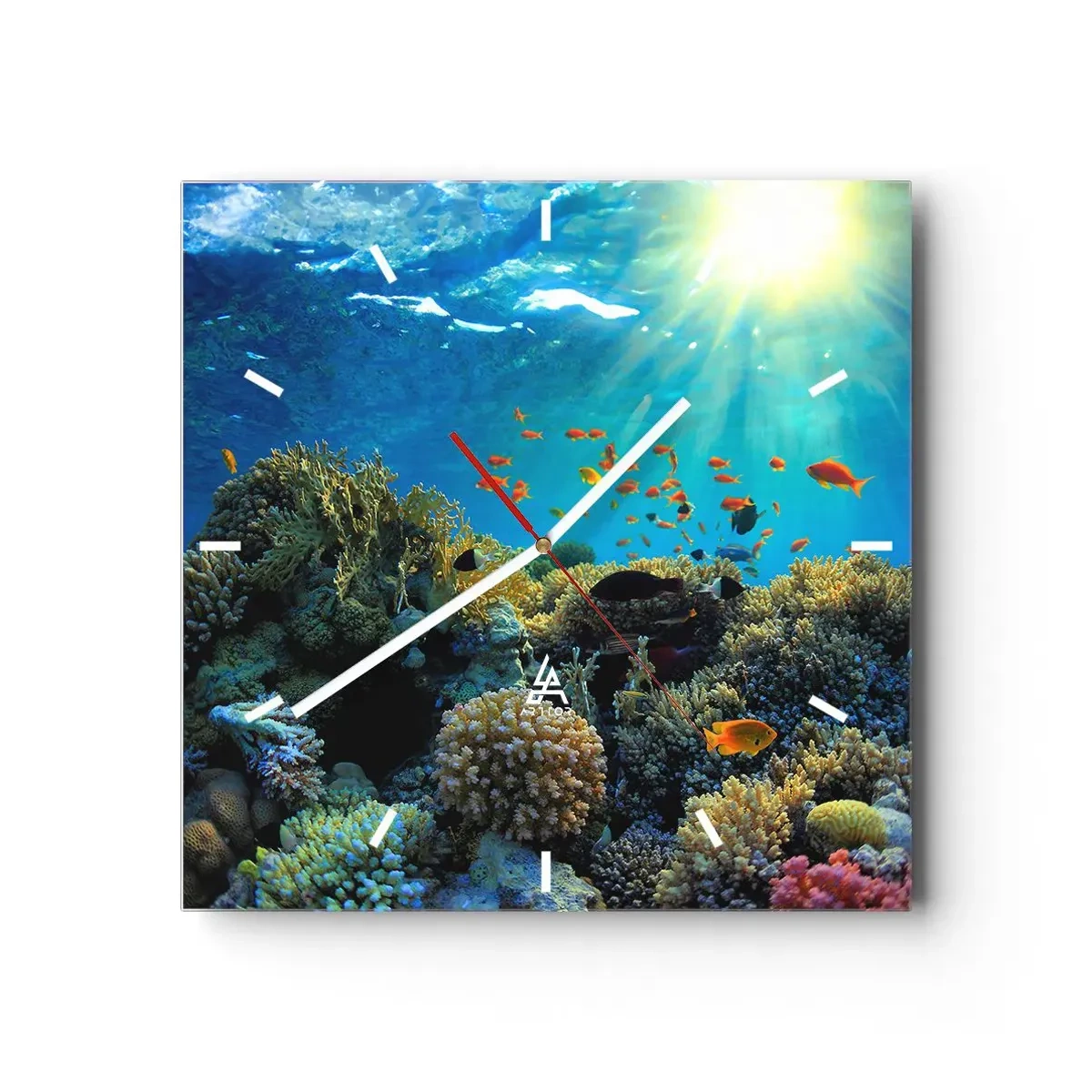 Falióra, Óra - Víz alatti kincsek - 40x40 cm