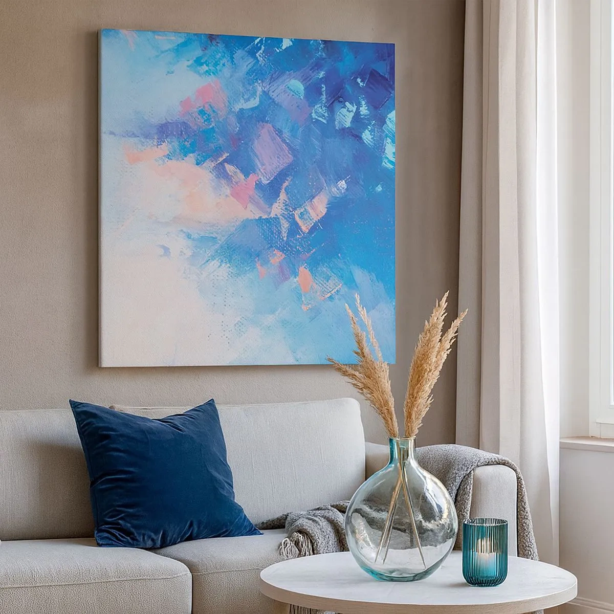 Vászonkép - Téli absztrakció - 30x30 cm