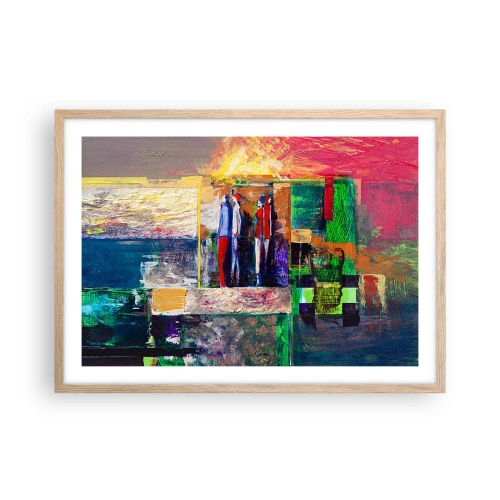 Poszter világos tölgy keretben - Kapcsolatok és érzelmek - 70x50 cm