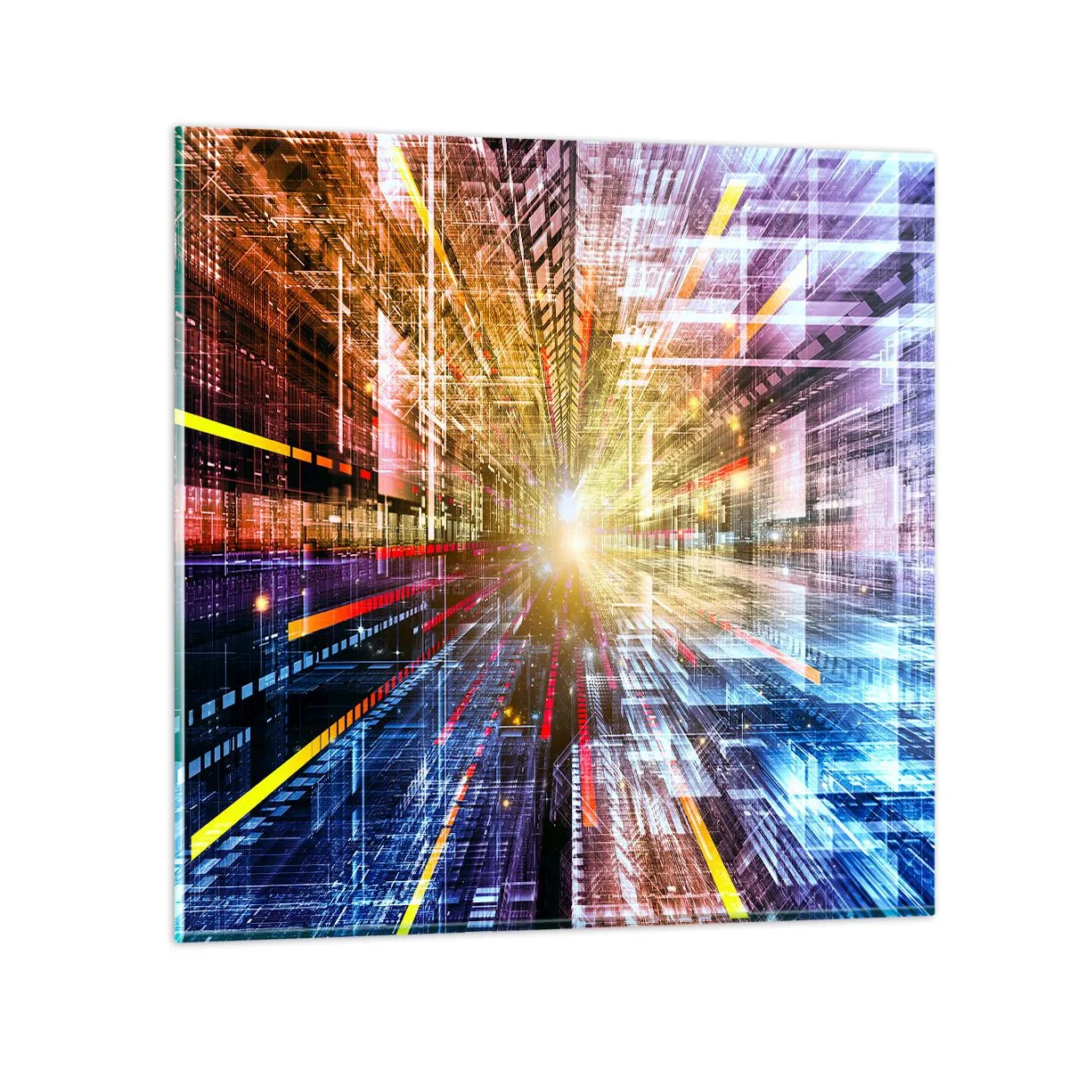 Üveg kép - Fényes folyosó - 40x40 cm