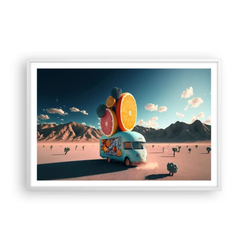 Poszter fekete keretben - A nyaralás íze - 91x61 cm