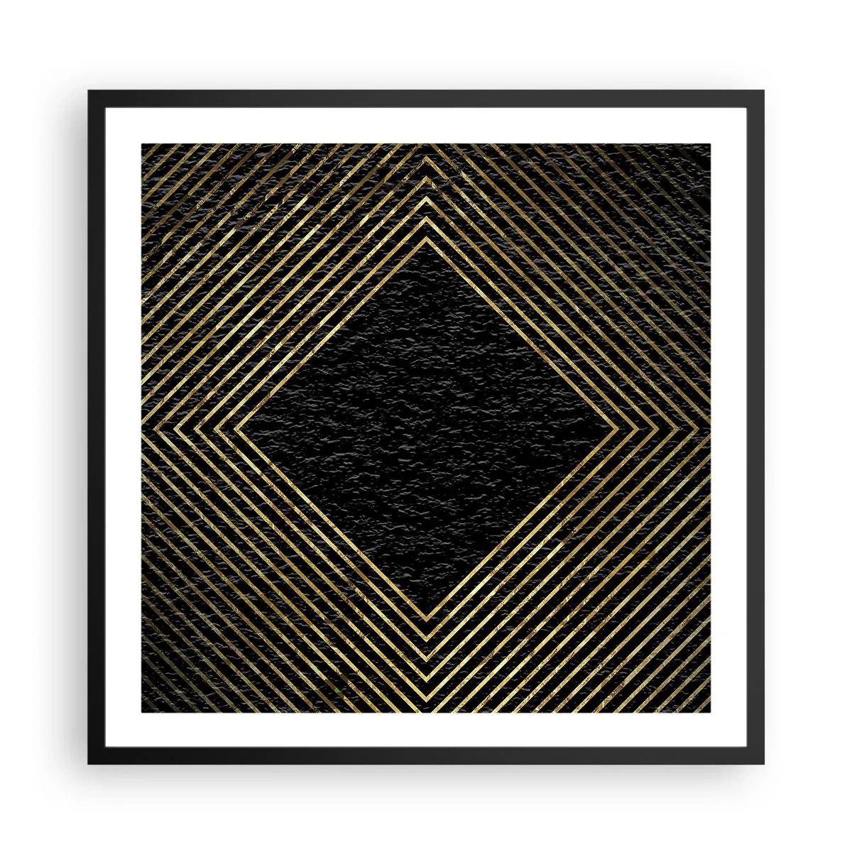 Poszter fehér keretben - Geometria glamour stílusban - 60x60 cm
