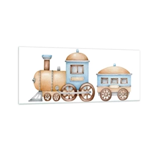 Üveg kép - Az állomáson állva... - 100x40 cm