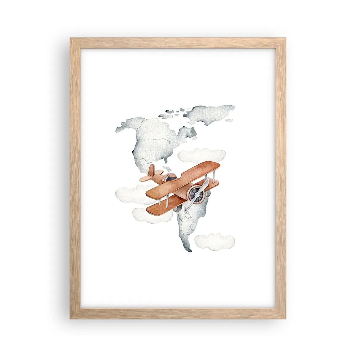 Poszter világos tölgy keretben - Úttörő szellemben - 30x40 cm