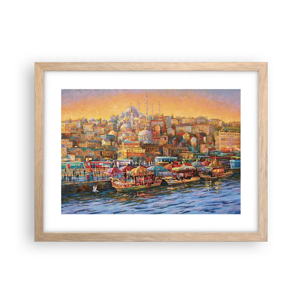 Poszter világos tölgy keretben - Isztambuli mese - 40x30 cm