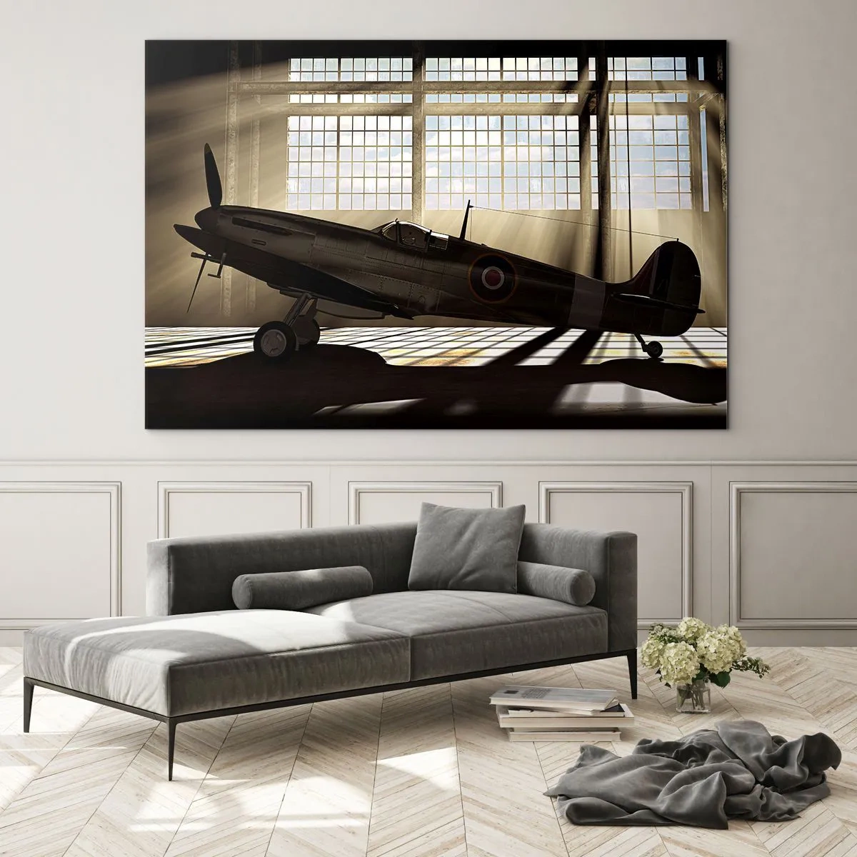 Üveg kép - Harcos pihenése - 100x70 cm