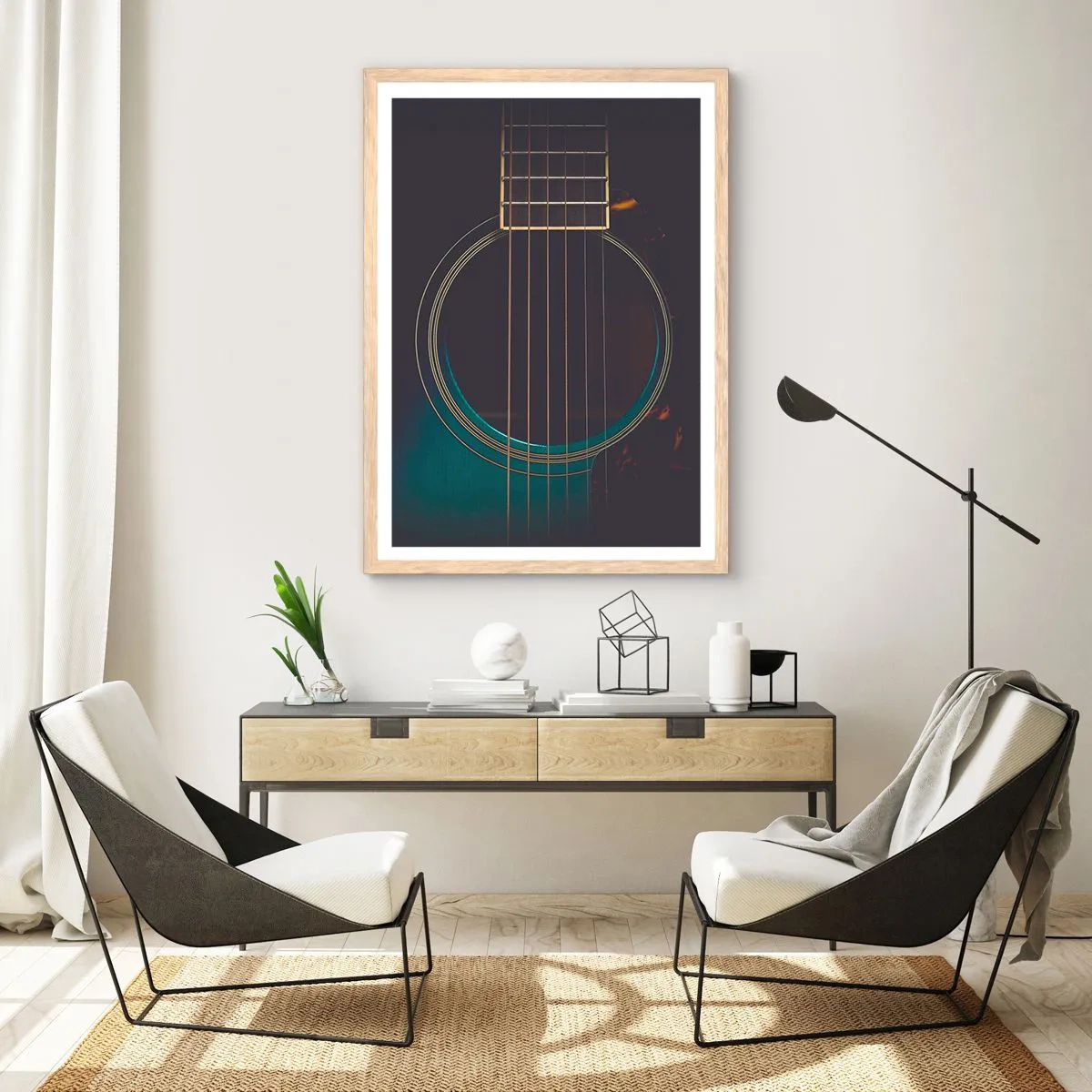 Poszter világos tölgy keretben - Egy pillanat, mielőtt megszólal - 61x91 cm