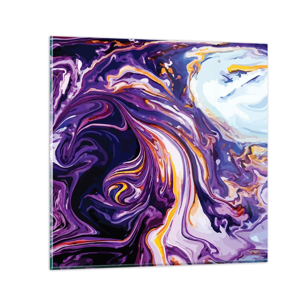 Üveg kép - A tér behajtása lila színben - 40x40 cm