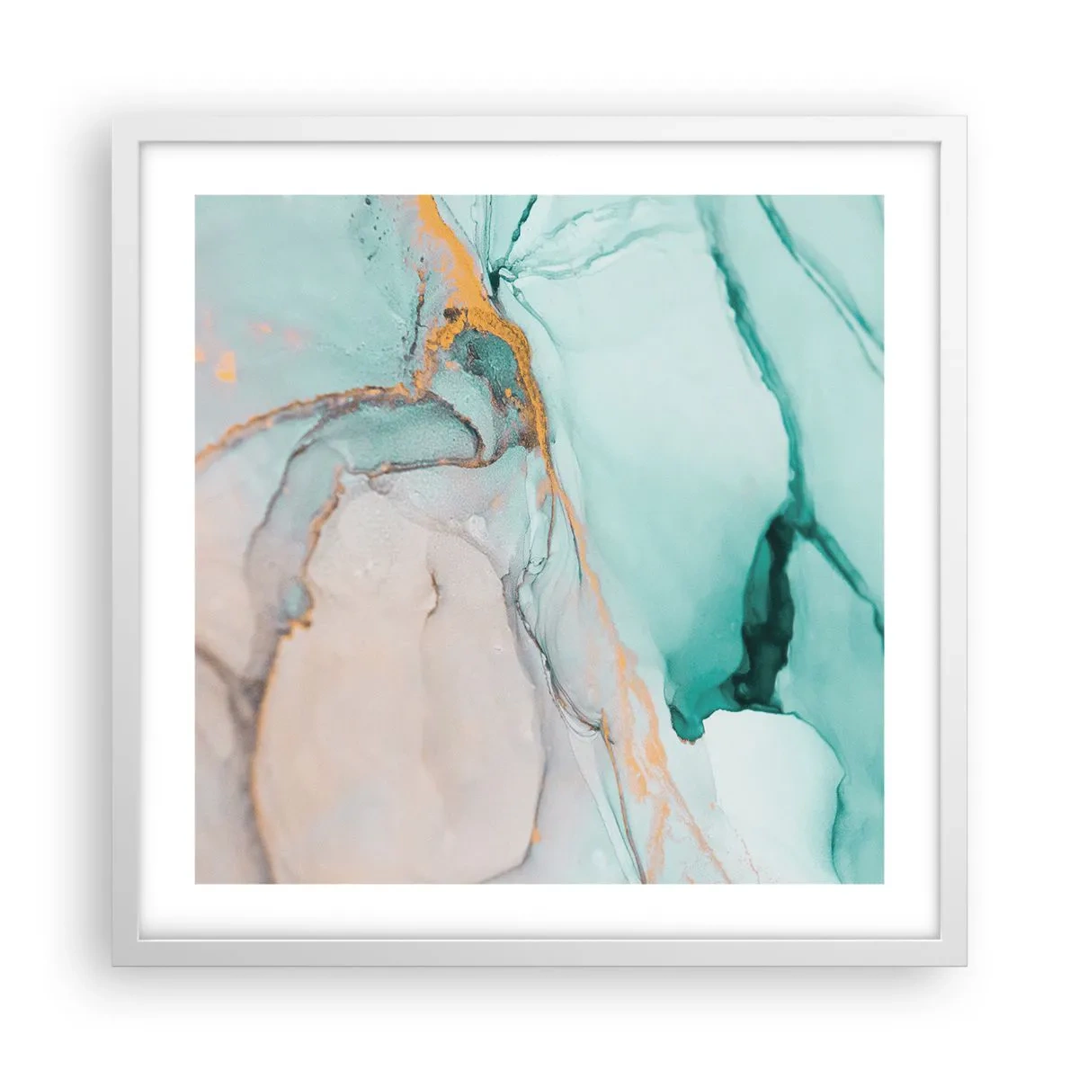 Poszter fekete keretben - Formák és színek tánca - 50x50 cm